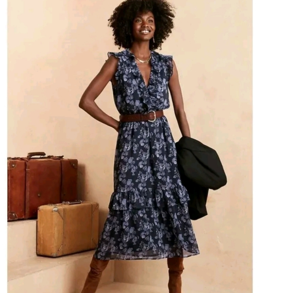 Banana Republic Flutter Midi-Dress, Size L